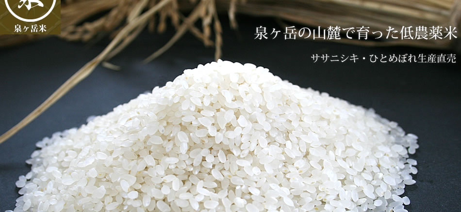泉ヶ岳米　いずみ　低農薬米ささにしき・ひとめぼれ